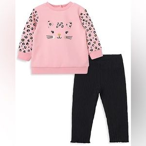 Little Me Baby Girl's 2-Piece Sweatshirt & Pants Set